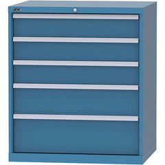 LISTA - 5 Drawer, 84 Compartment Bright Blue Steel Modular Storage Cabinet - Americas Industrial Supply
