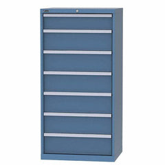 LISTA - 6 Drawer, 124 Compartment Bright Blue Steel Modular Storage Cabinet - Americas Industrial Supply