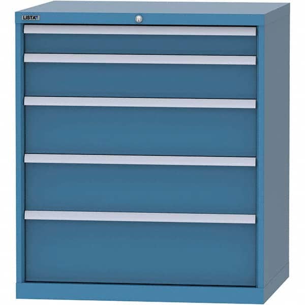 LISTA - 5 Drawer, 84 Compartment Bright Blue Steel Modular Storage Cabinet - Americas Industrial Supply