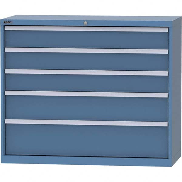 LISTA - 5 Drawer, 99 Compartment Bright Blue Steel Modular Storage Cabinet - Americas Industrial Supply