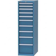 LISTA - 10 Drawer, 45 Compartment Bright Blue Steel Modular Storage Cabinet - Americas Industrial Supply