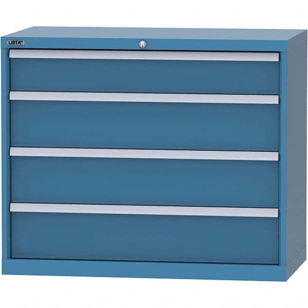 LISTA - 4 Drawer, 84 Compartment Bright Blue Steel Modular Storage Cabinet - Americas Industrial Supply