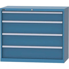 LISTA - 4 Drawer, 84 Compartment Bright Blue Steel Modular Storage Cabinet - Americas Industrial Supply