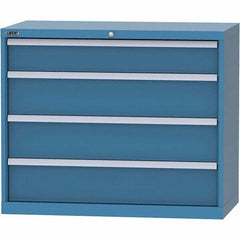 LISTA - 4 Drawer, 84 Compartment Bright Blue Steel Modular Storage Cabinet - Americas Industrial Supply