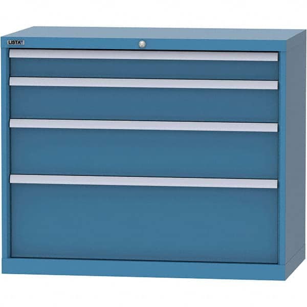 LISTA - 4 Drawer, 84 Compartment Bright Blue Steel Modular Storage Cabinet - Americas Industrial Supply