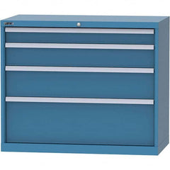 LISTA - 4 Drawer, 84 Compartment Bright Blue Steel Modular Storage Cabinet - Americas Industrial Supply