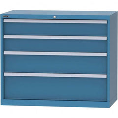LISTA - 4 Drawer, 84 Compartment Bright Blue Steel Modular Storage Cabinet - Americas Industrial Supply