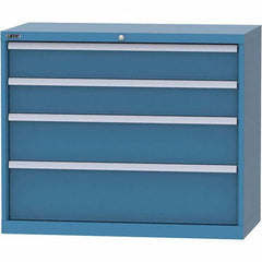 LISTA - 4 Drawer, 84 Compartment Bright Blue Steel Modular Storage Cabinet - Americas Industrial Supply