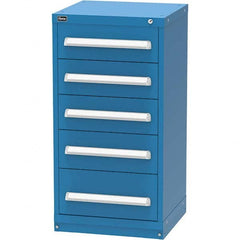 Vidmar - 5 Drawer Bright Blue Steel Modular Storage Cabinet - Americas Industrial Supply