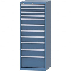 LISTA - 11 Drawer, 99 Compartment Bright Blue Steel Modular Storage Cabinet - Americas Industrial Supply
