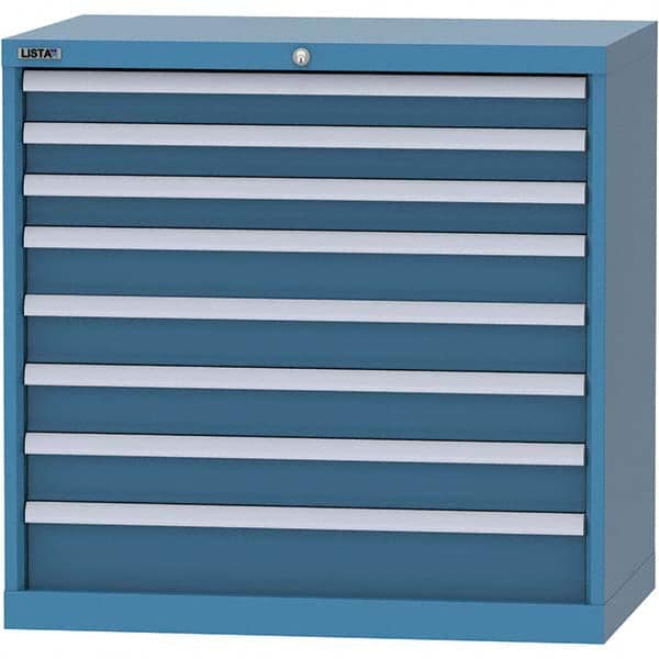LISTA - 8 Drawer, 84 Compartment Bright Blue Steel Modular Storage Cabinet - Americas Industrial Supply