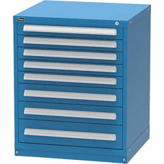 Vidmar - 8 Drawer, 344 Compartment Bright Blue Steel Modular Storage Cabinet - Americas Industrial Supply