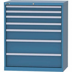 LISTA - 7 Drawer, 84 Compartment Bright Blue Steel Modular Storage Cabinet - Americas Industrial Supply