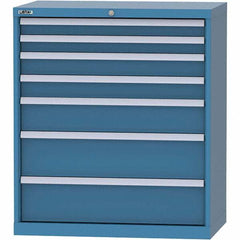 LISTA - 7 Drawer, 84 Compartment Bright Blue Steel Modular Storage Cabinet - Americas Industrial Supply