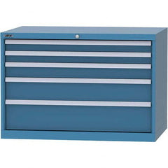 LISTA - 5 Drawer, 84 Compartment Bright Blue Steel Modular Storage Cabinet - Americas Industrial Supply