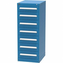 Vidmar - 7 Drawer, 45 Compartment Bright Blue Steel Modular Storage Cabinet - Americas Industrial Supply