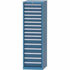 LISTA - 16 Drawer, 45 Compartment Bright Blue Steel Modular Storage Cabinet - Americas Industrial Supply