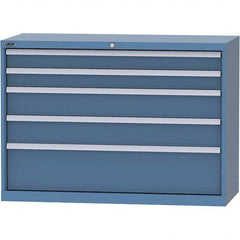 LISTA - 5 Drawer, 99 Compartment Bright Blue Steel Modular Storage Cabinet - Americas Industrial Supply