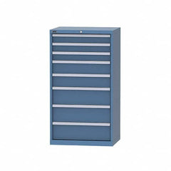 LISTA - 6 Drawer, 124 Compartment Bright Blue Steel Modular Storage Cabinet - Americas Industrial Supply