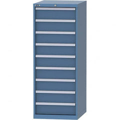 LISTA - 9 Drawer, 99 Compartment Bright Blue Steel Modular Storage Cabinet - Americas Industrial Supply