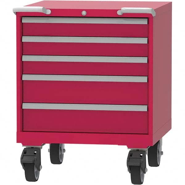LISTA - 5 Drawer, 45 Compartment Red Steel Modular Storage Cabinet - Americas Industrial Supply