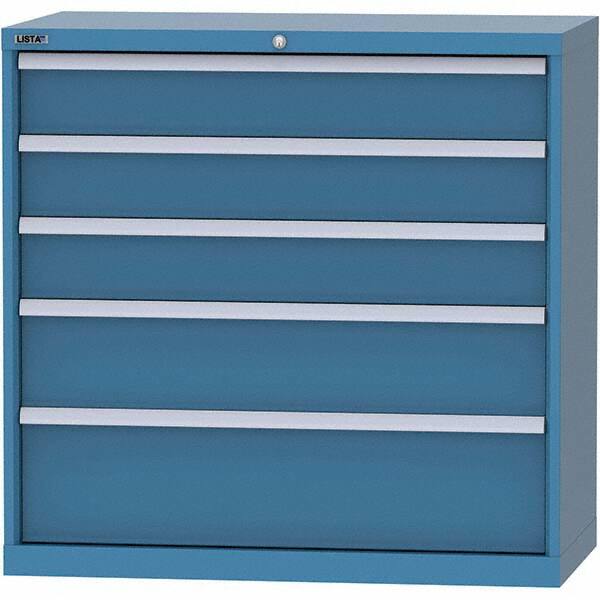 LISTA - 4 Drawer, 84 Compartment Bright Blue Steel Modular Storage Cabinet - Americas Industrial Supply