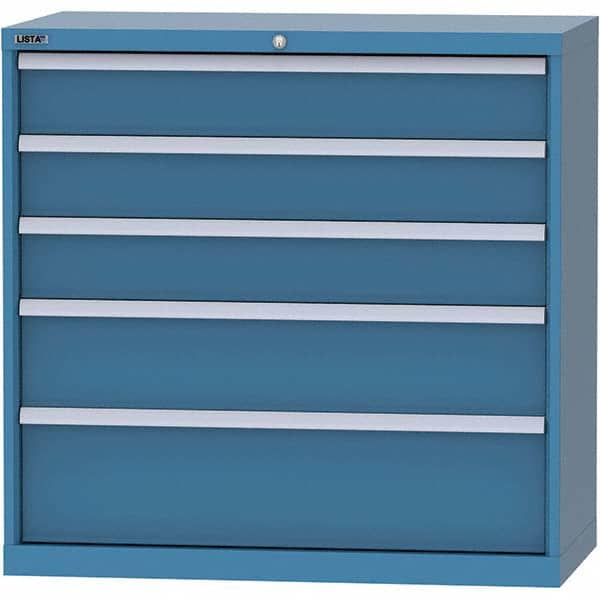 LISTA - 4 Drawer, 84 Compartment Bright Blue Steel Modular Storage Cabinet - Americas Industrial Supply