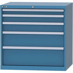 LISTA - 5 Drawer, 84 Compartment Bright Blue Steel Modular Storage Cabinet - Americas Industrial Supply