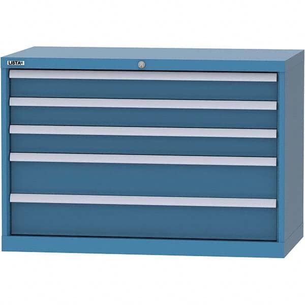 LISTA - 5 Drawer, 84 Compartment Bright Blue Steel Modular Storage Cabinet - Americas Industrial Supply