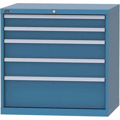 LISTA - 5 Drawer, 84 Compartment Bright Blue Steel Modular Storage Cabinet - Americas Industrial Supply