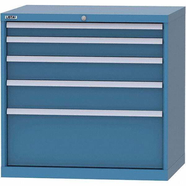 LISTA - 4 Drawer, 84 Compartment Bright Blue Steel Modular Storage Cabinet - Americas Industrial Supply