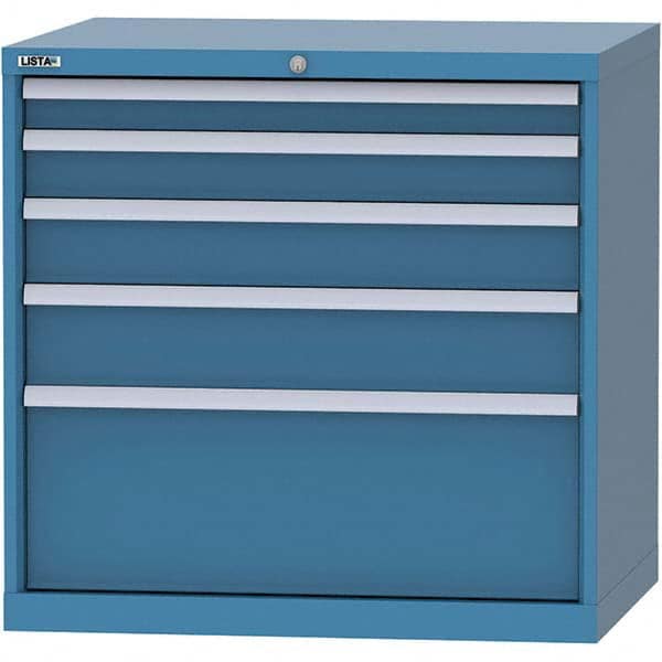 LISTA - 4 Drawer, 84 Compartment Bright Blue Steel Modular Storage Cabinet - Americas Industrial Supply