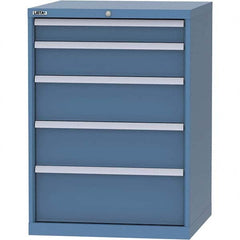 LISTA - 5 Drawer, 45 Compartment Bright Blue Steel Modular Storage Cabinet - Americas Industrial Supply