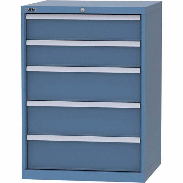 LISTA - 5 Drawer, 45 Compartment Bright Blue Steel Modular Storage Cabinet - Americas Industrial Supply