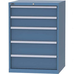 LISTA - 5 Drawer, 45 Compartment Bright Blue Steel Modular Storage Cabinet - Americas Industrial Supply
