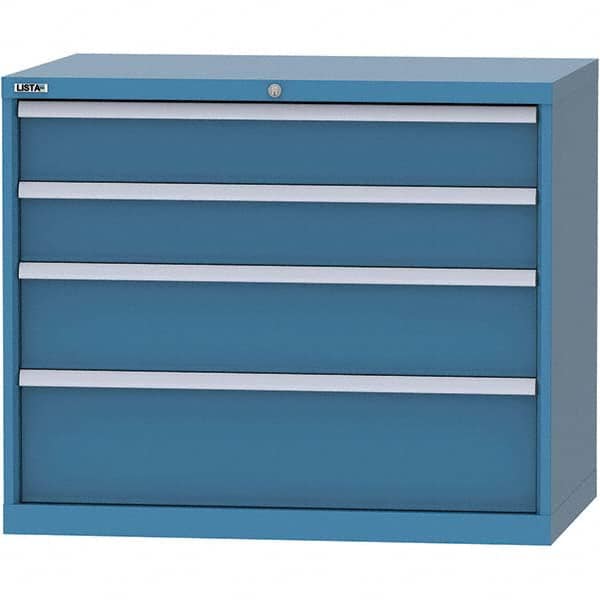 LISTA - 4 Drawer, 84 Compartment Bright Blue Steel Modular Storage Cabinet - Americas Industrial Supply
