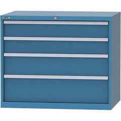 LISTA - 4 Drawer, 84 Compartment Bright Blue Steel Modular Storage Cabinet - Americas Industrial Supply