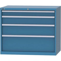 LISTA - 4 Drawer, 84 Compartment Bright Blue Steel Modular Storage Cabinet - Americas Industrial Supply