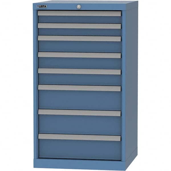 LISTA - 8 Drawer, 84 Compartment Bright Blue Steel Modular Storage Cabinet - Americas Industrial Supply
