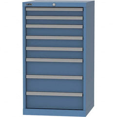 LISTA - 8 Drawer, 84 Compartment Bright Blue Steel Modular Storage Cabinet - Americas Industrial Supply