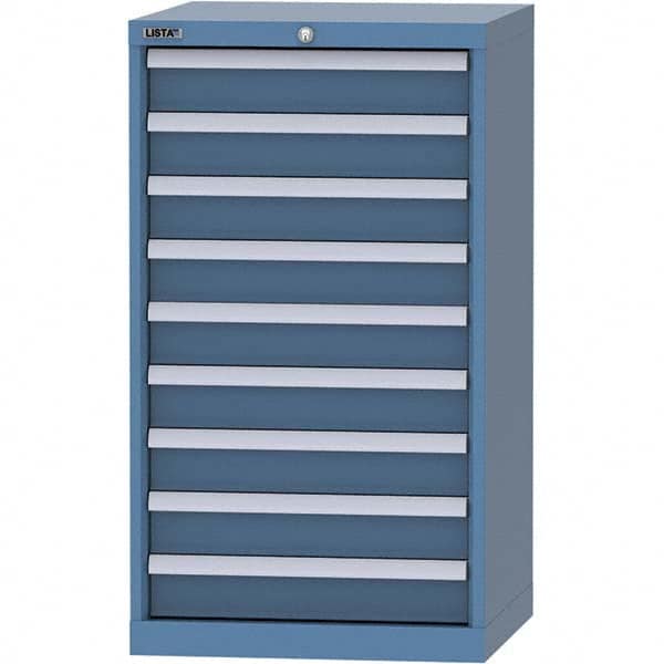 LISTA - 9 Drawer, 84 Compartment Bright Blue Steel Modular Storage Cabinet - Americas Industrial Supply