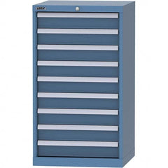 LISTA - 9 Drawer, 84 Compartment Bright Blue Steel Modular Storage Cabinet - Americas Industrial Supply