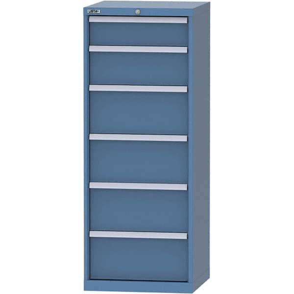 LISTA - 6 Drawer, 84 Compartment Bright Blue Steel Modular Storage Cabinet - Americas Industrial Supply