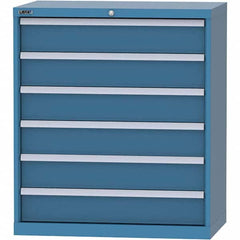 LISTA - 6 Drawer, 84 Compartment Bright Blue Steel Modular Storage Cabinet - Americas Industrial Supply