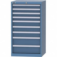 LISTA - 9 Drawer, 84 Compartment Bright Blue Steel Modular Storage Cabinet - Americas Industrial Supply
