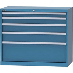 LISTA - 5 Drawer, 84 Compartment Bright Blue Steel Modular Storage Cabinet - Americas Industrial Supply