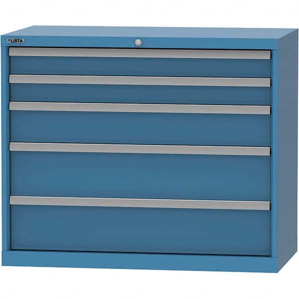 LISTA - 5 Drawer, 84 Compartment Bright Blue Steel Modular Storage Cabinet - Americas Industrial Supply