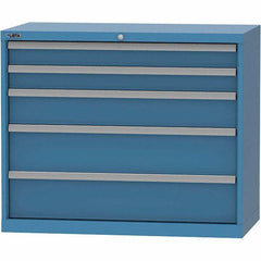 LISTA - 5 Drawer, 84 Compartment Bright Blue Steel Modular Storage Cabinet - Americas Industrial Supply