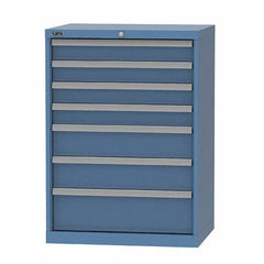 LISTA - 6 Drawer, 124 Compartment Bright Blue Steel Modular Storage Cabinet - Americas Industrial Supply