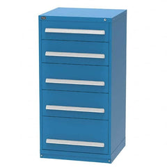Vidmar - 5 Drawer Bright Blue Steel Modular Storage Cabinet - Americas Industrial Supply